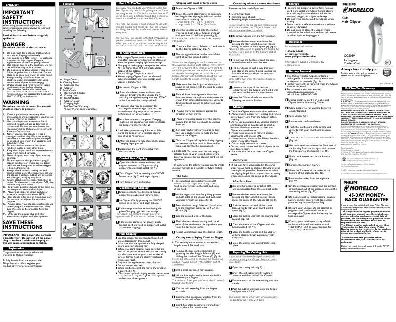 Imagen de la primera página del manual del dispositivo CC5059