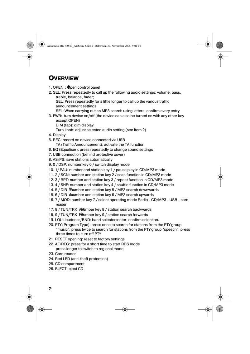 Página 1 del manual Manual de usuario Medion MD 42540