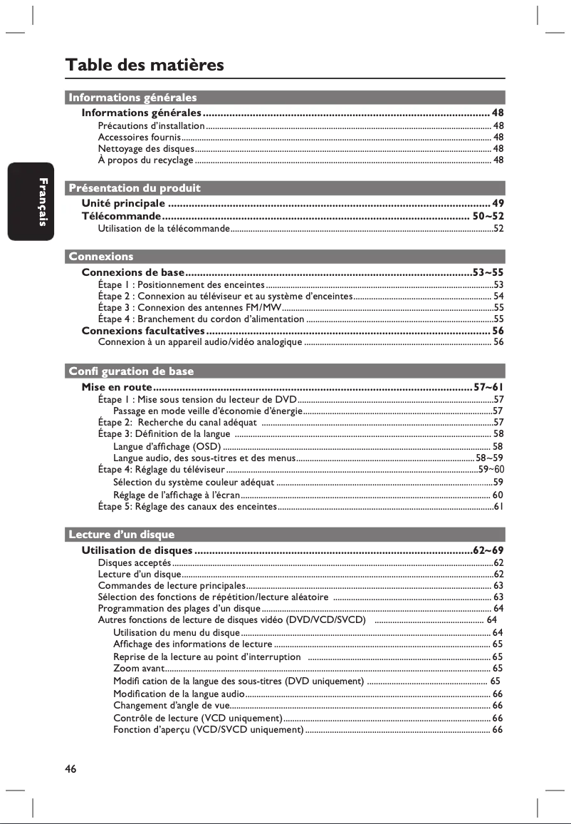 Page n°1 - Manuel utilisateur Philips HTS3110