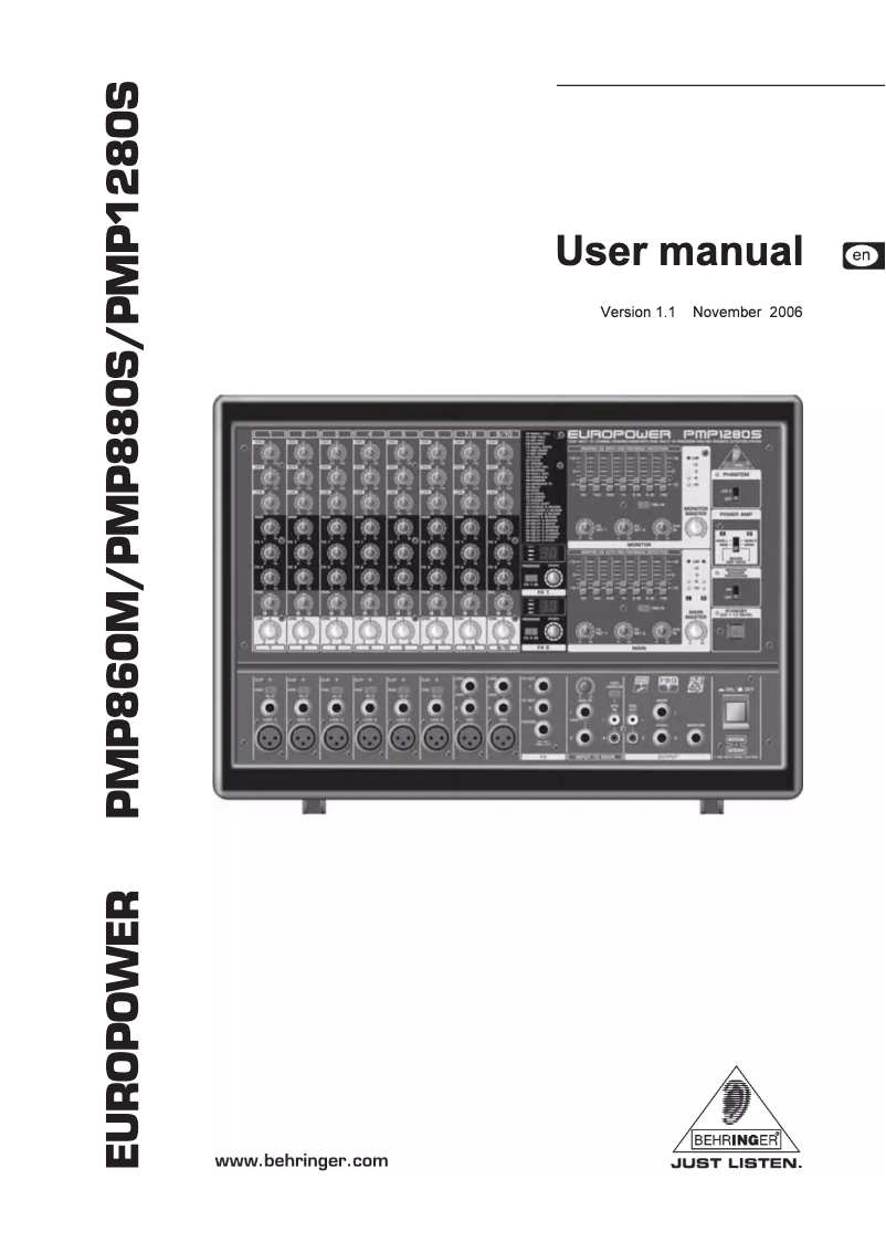Image de la première page du manuel de l'appareil Europower PMP860M