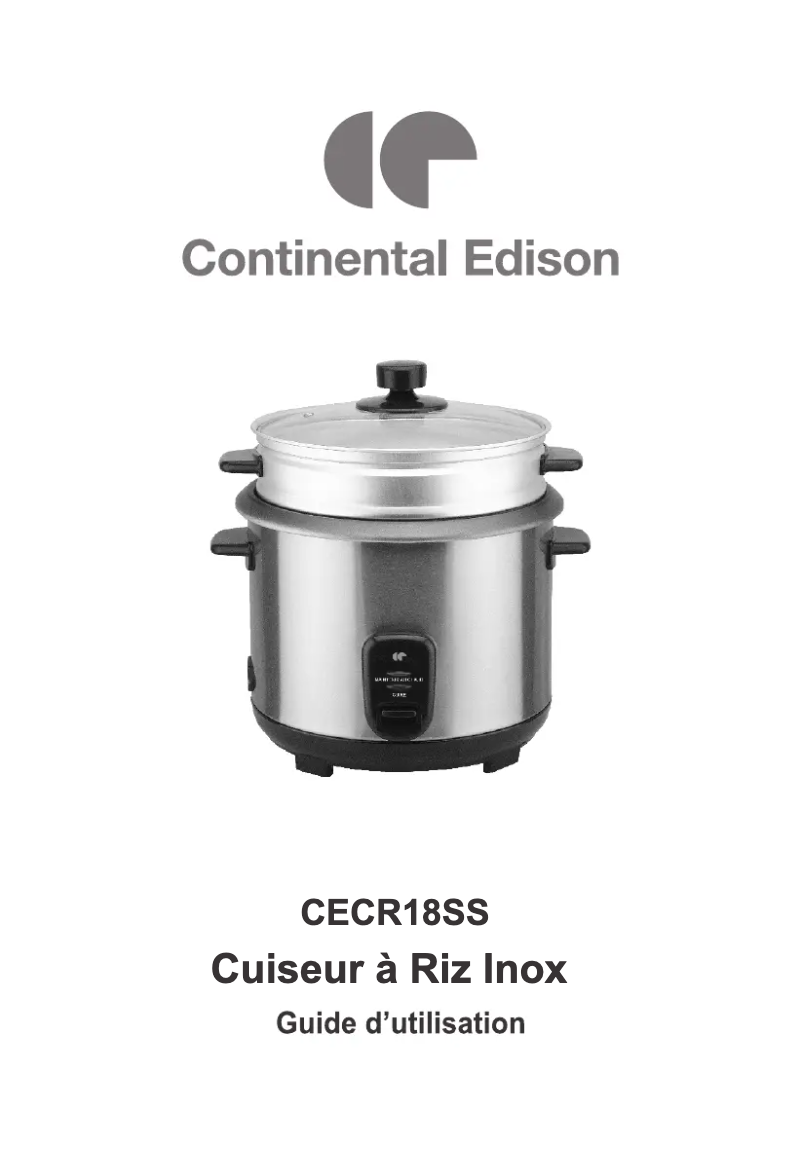 Page n°1 - Manuel utilisateur Continental Edison CECR18SS