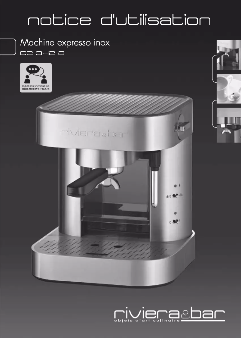 Page n°1 - Manuel utilisateur Riviera & Bar CE 342 A