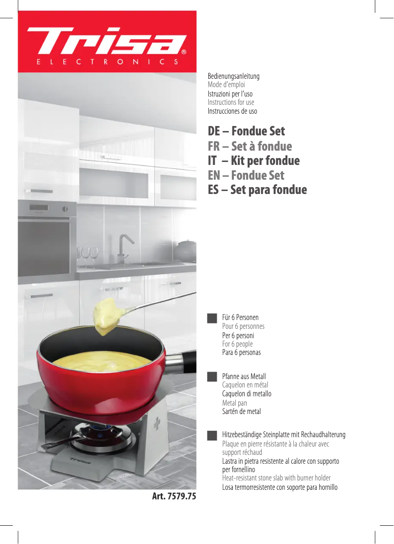 Page 1 de la notice Manuel utilisateur Trisa 7579.75