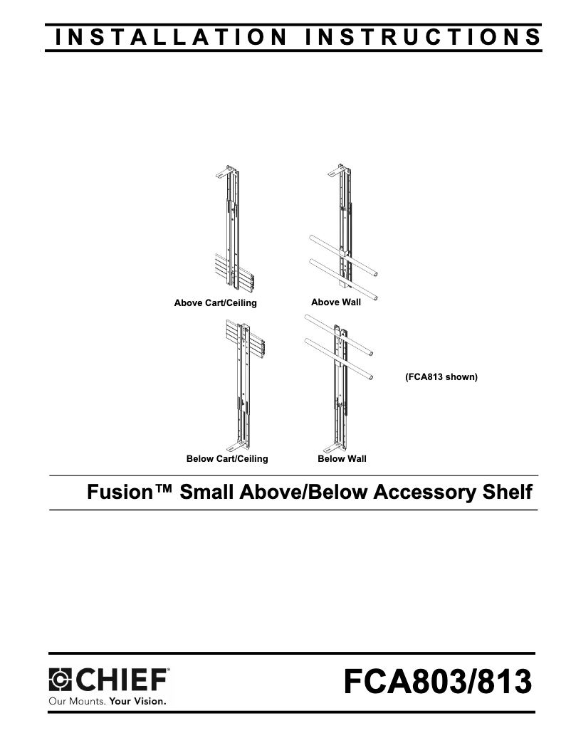 Page 1 de la notice Manuel utilisateur Chief Fusion FCA803