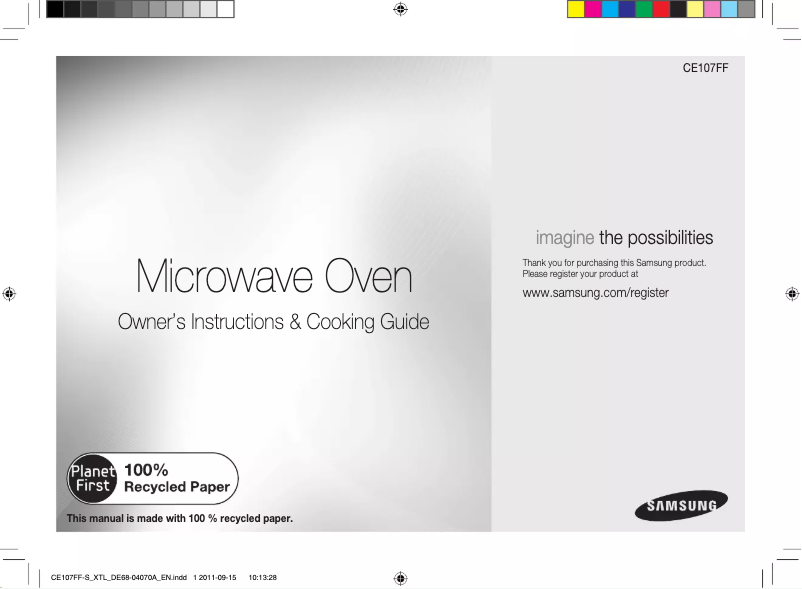 Página 1 del manual Manual de usuario Samsung CE107FF