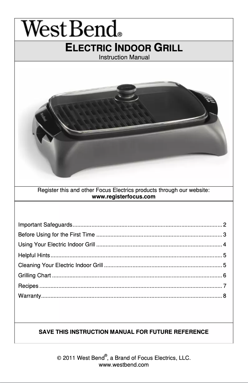 Page n°1 - Manuel utilisateur Focus Electrics 6111