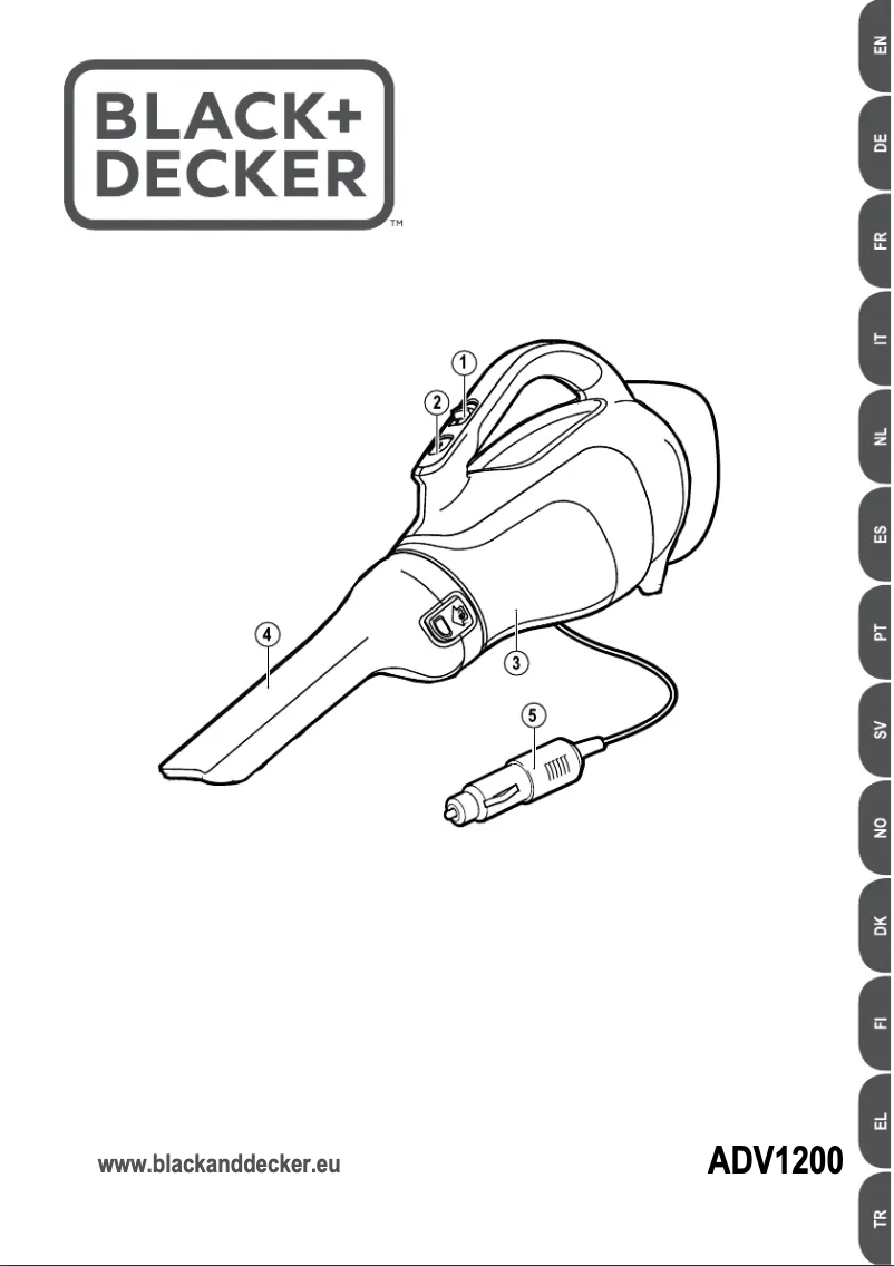 Page 1 de la notice Manuel utilisateur Black & Decker ADV1200