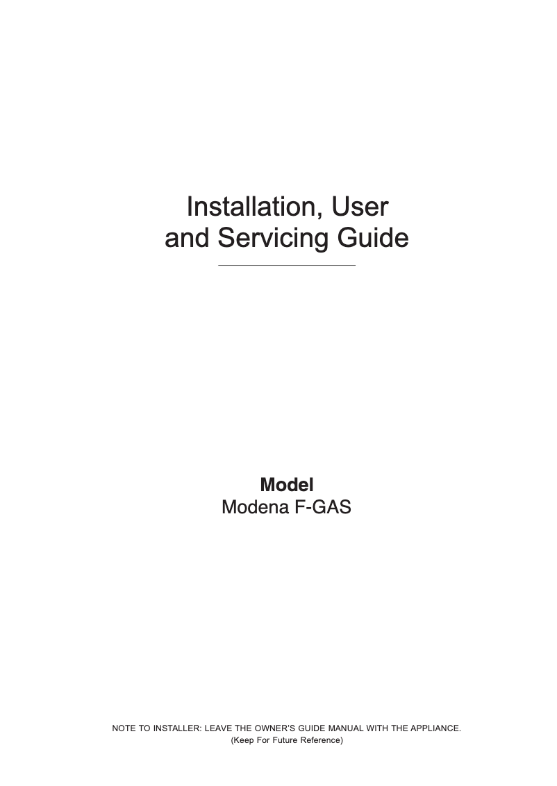 Page n°1 - Guide d'installation Fratelli VE29650FEMBUR