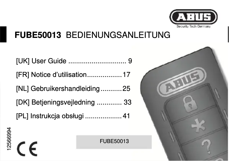 Página 1 del manual Manual de usuario Abus FUBE50013
