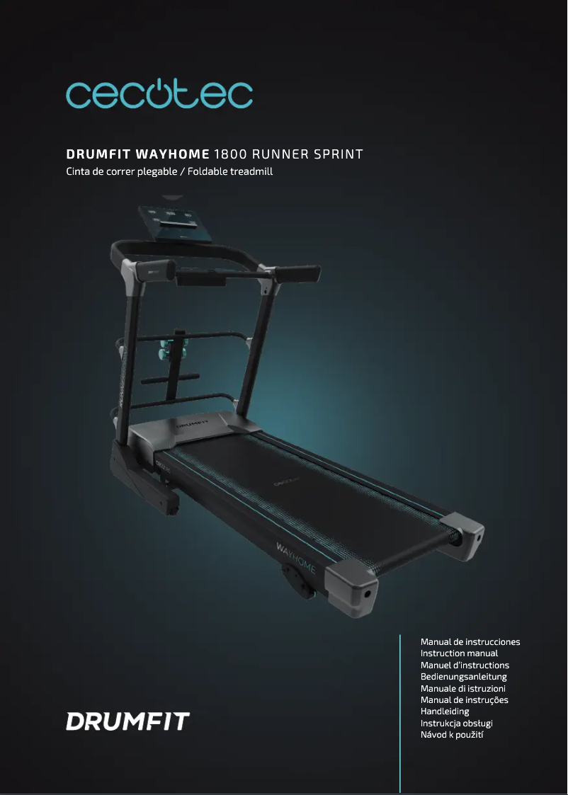 Image de la première page du manuel de l'appareil DrumFit WayHome 1800 Runner Sprint