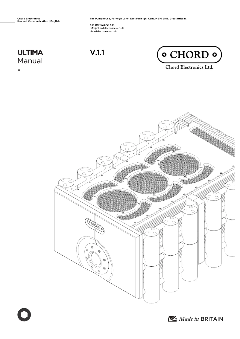 Page n°1 - Manuel utilisateur Chord Ultimia