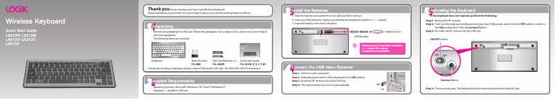 Página 1 del manual Manual de usuario Logik LK212B