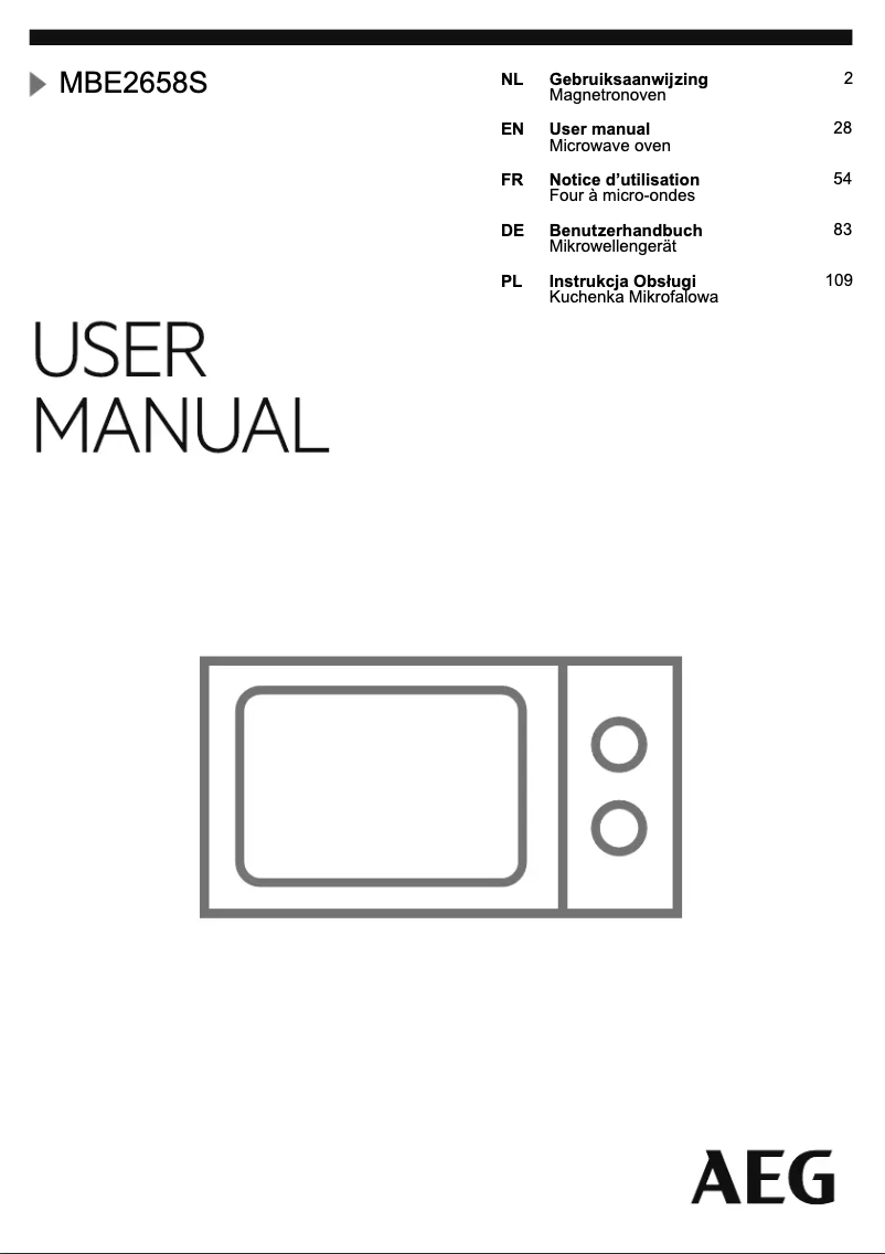 Image de la première page du manuel de l'appareil MBE2658S-M