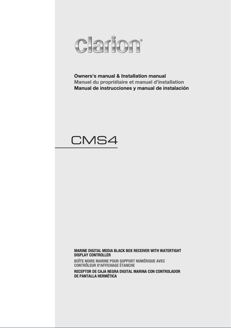 Página 1 del manual Manual de usuario Clarion CMS4