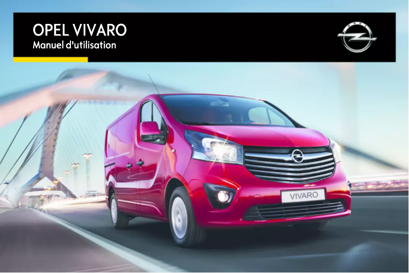 Page 1 de la notice Manuel utilisateur Opel Vivaro (2015)