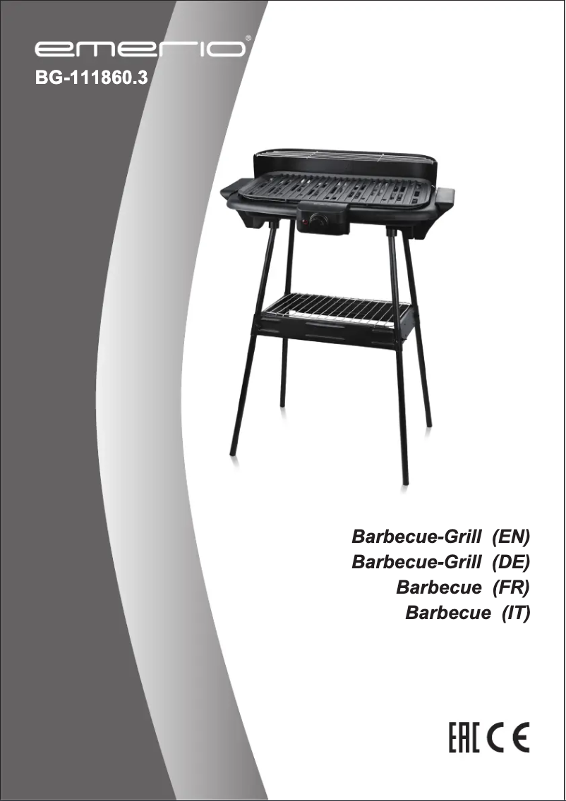 Page n°1 - Manuel utilisateur Emerio BG-111860