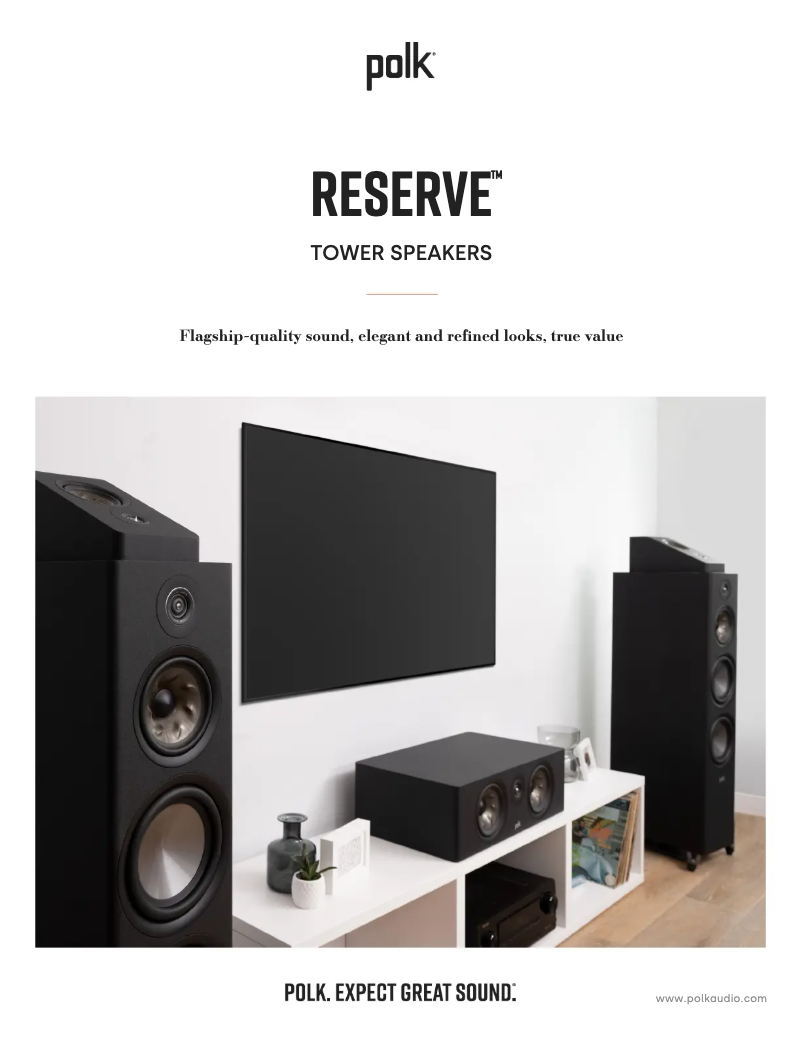Page 1 de la notice Fiche technique Polk Reserve R600