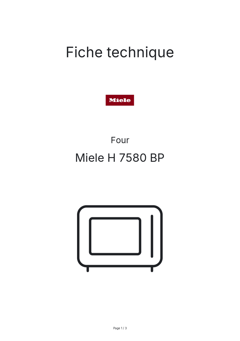 Image de la première page du manuel de l'appareil H 7580 BP