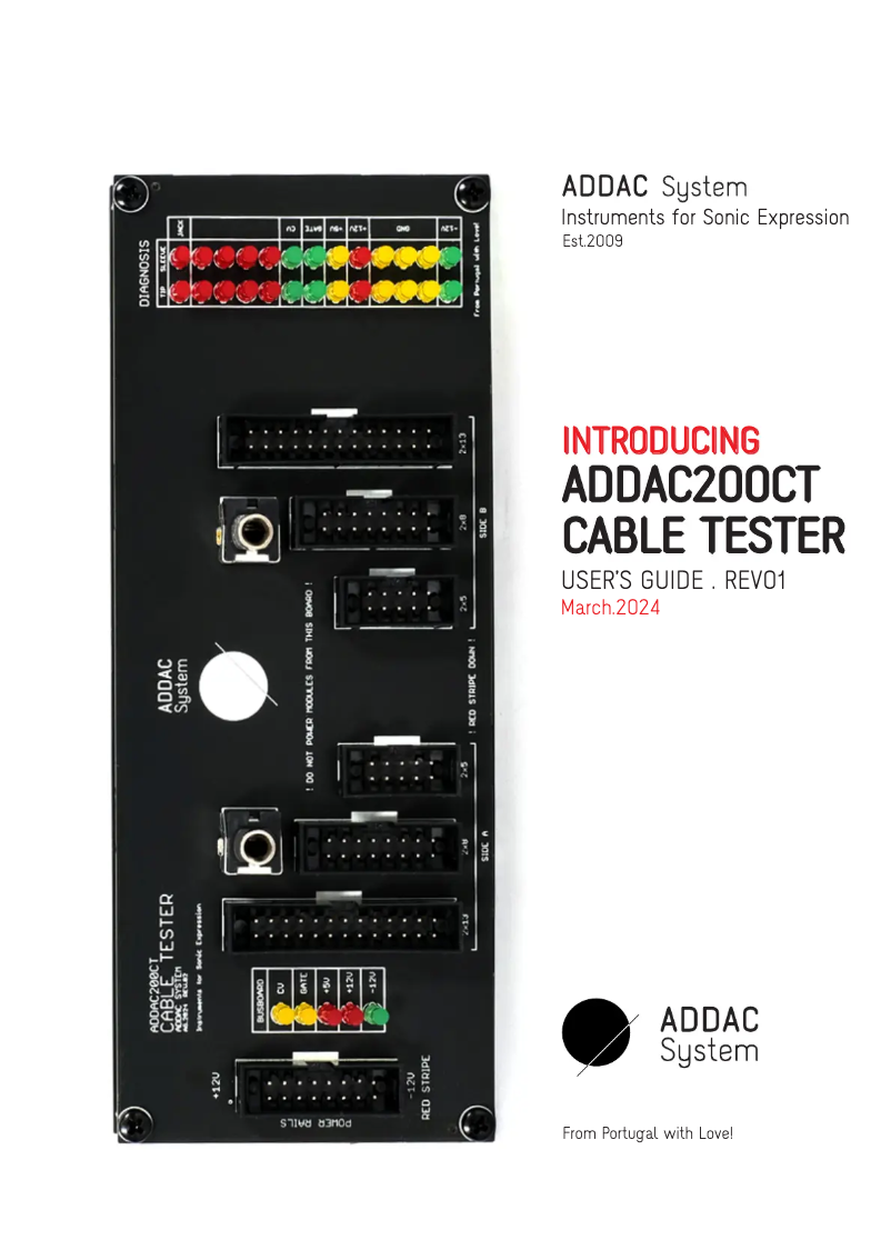 Page n°1 - Manuel utilisateur ADDAC System ADDAC200CT