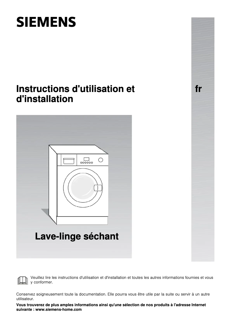 Page 1 de la notice Manuel utilisateur Siemens WK14D540FF