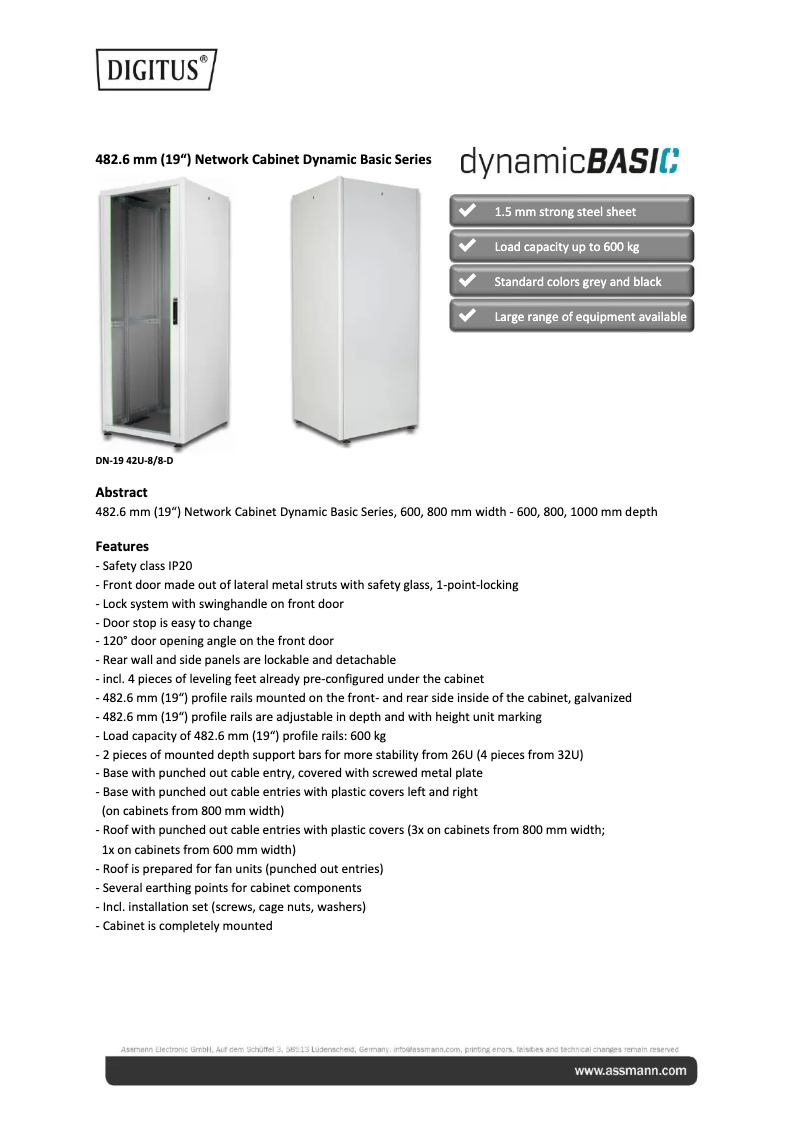 Image de la première page du manuel de l'appareil DN-19 42U-6/6-DB