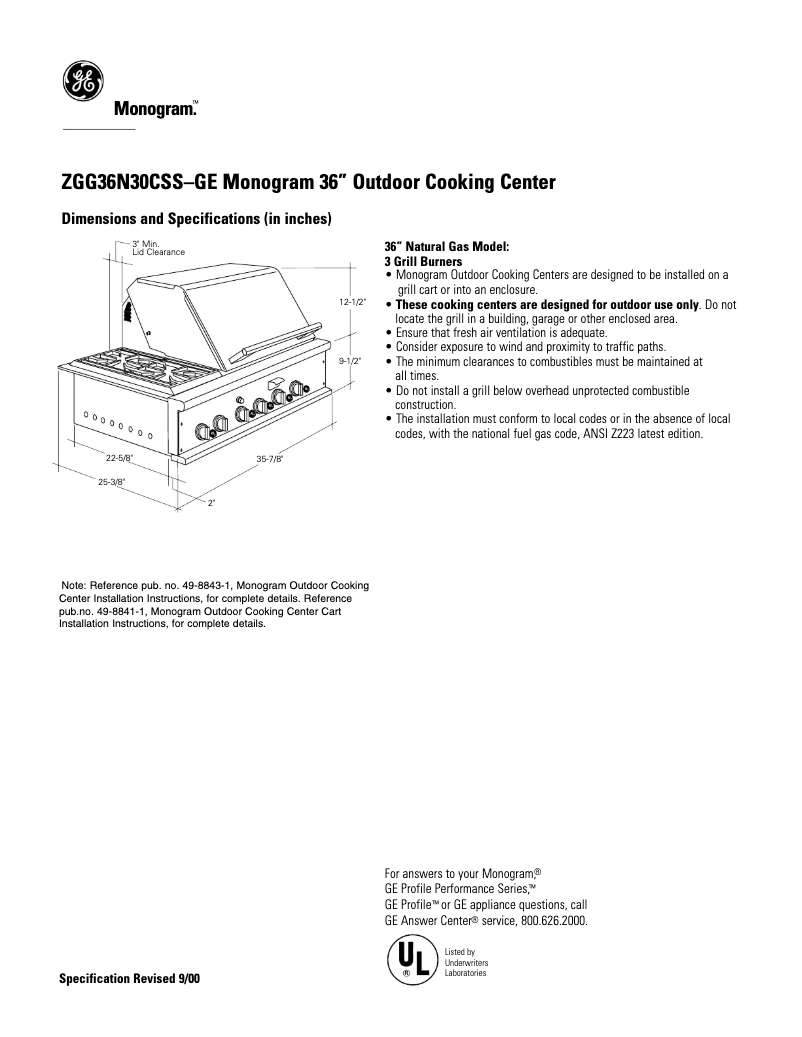 Image de la première page du manuel de l'appareil ZGG36N30CSS