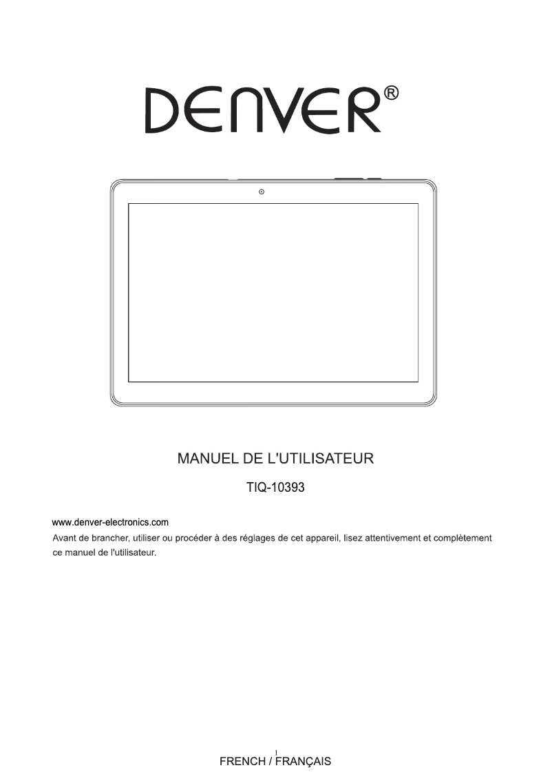 Image de la première page du manuel de l'appareil TIQ-10393