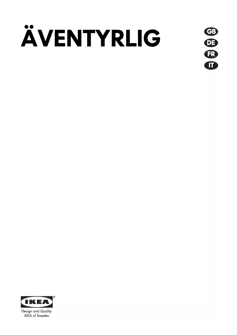 Page 1 de la notice Manuel utilisateur Ikea AVENTYRLIG