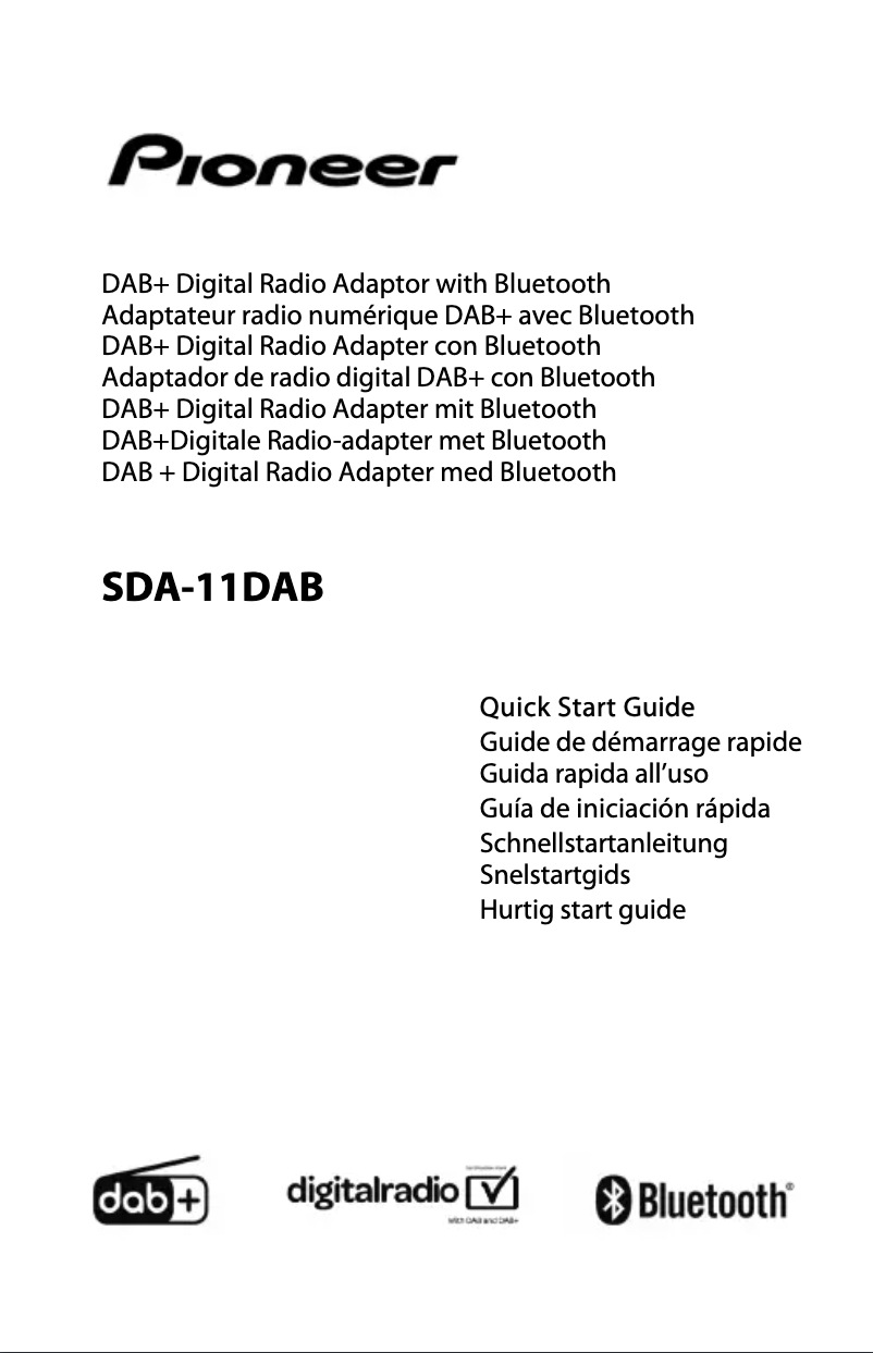 Image de la première page du manuel de l'appareil SDA-11DAB