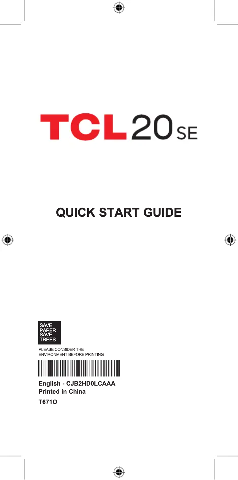 Page n°1 - Manuel utilisateur TCL 20SE