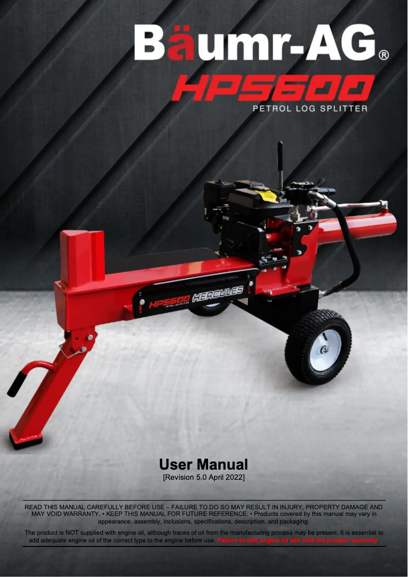 Página 1 del manual Manual de usuario Baumr-AG Hercules HPS600