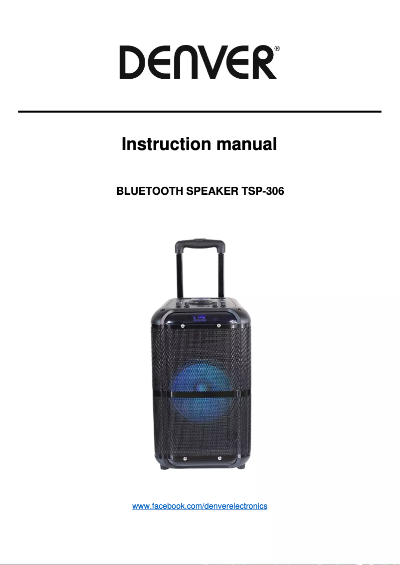 Page n°1 - Manuel utilisateur Denver TSP-306