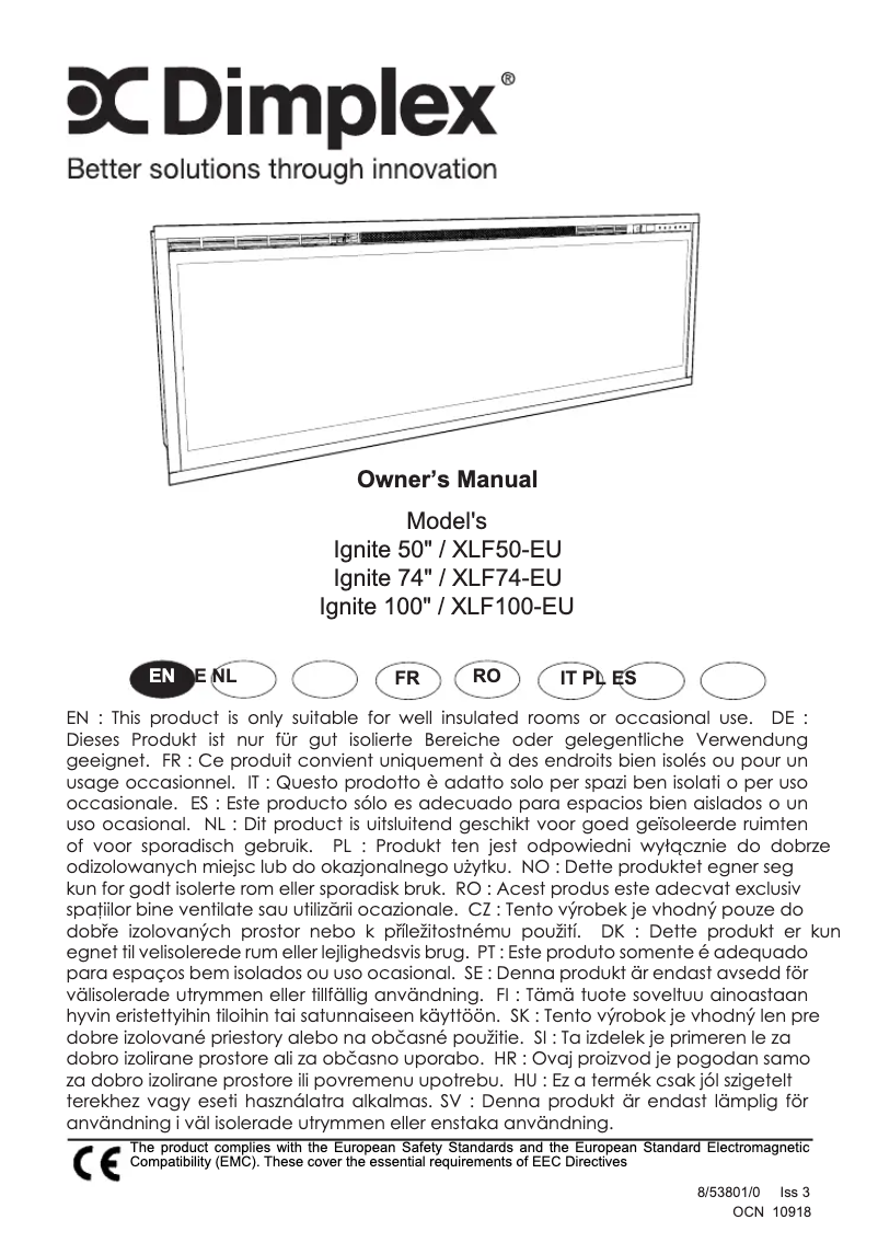 Page n°1 - Fiche technique Dimplex XLF50