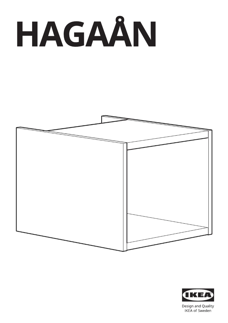 Image de la première page du manuel de l'appareil HAGAÅN 805.355.31