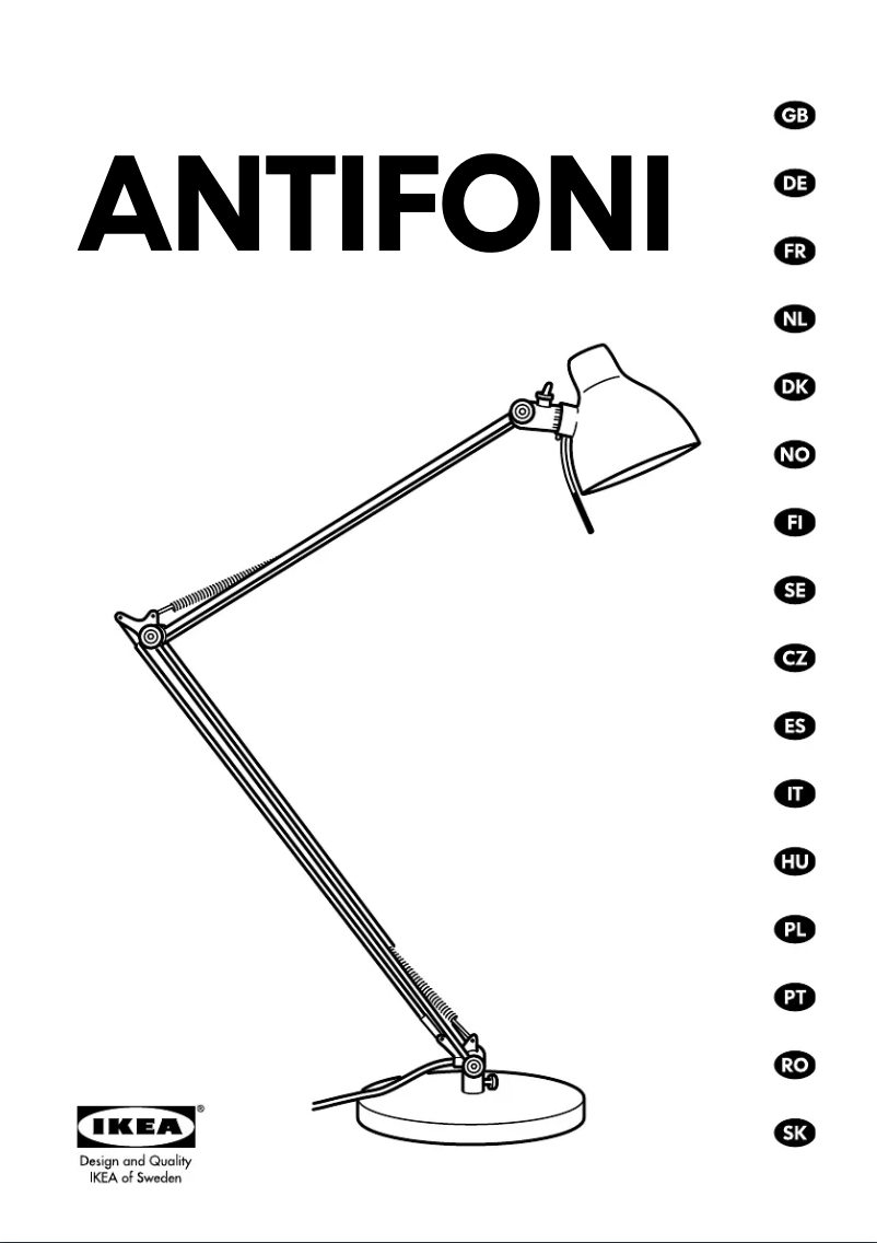 Page 1 de la notice Mode d'emploi Ikea ANTIFONI