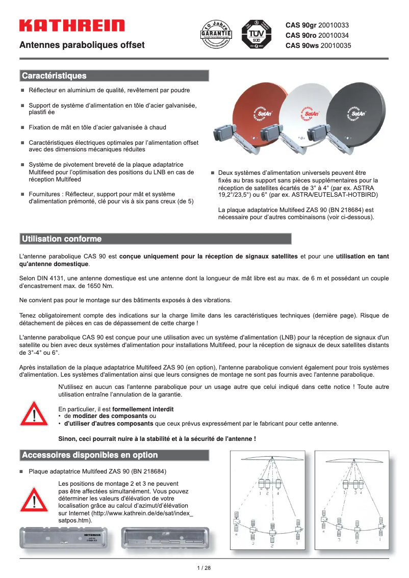 Image de la première page du manuel de l'appareil CAS 90gr