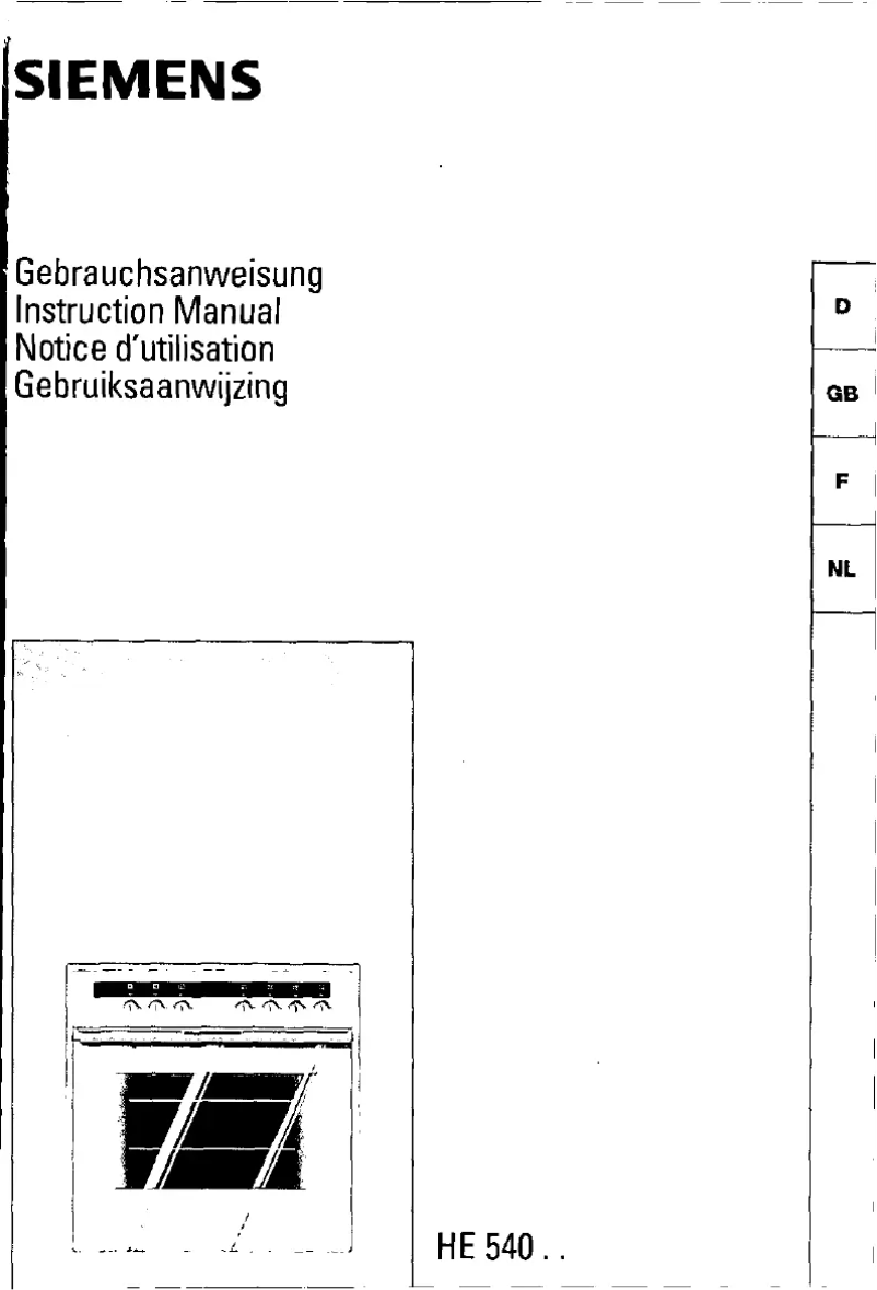 Page n°1 - Manuel utilisateur Siemens HE54024