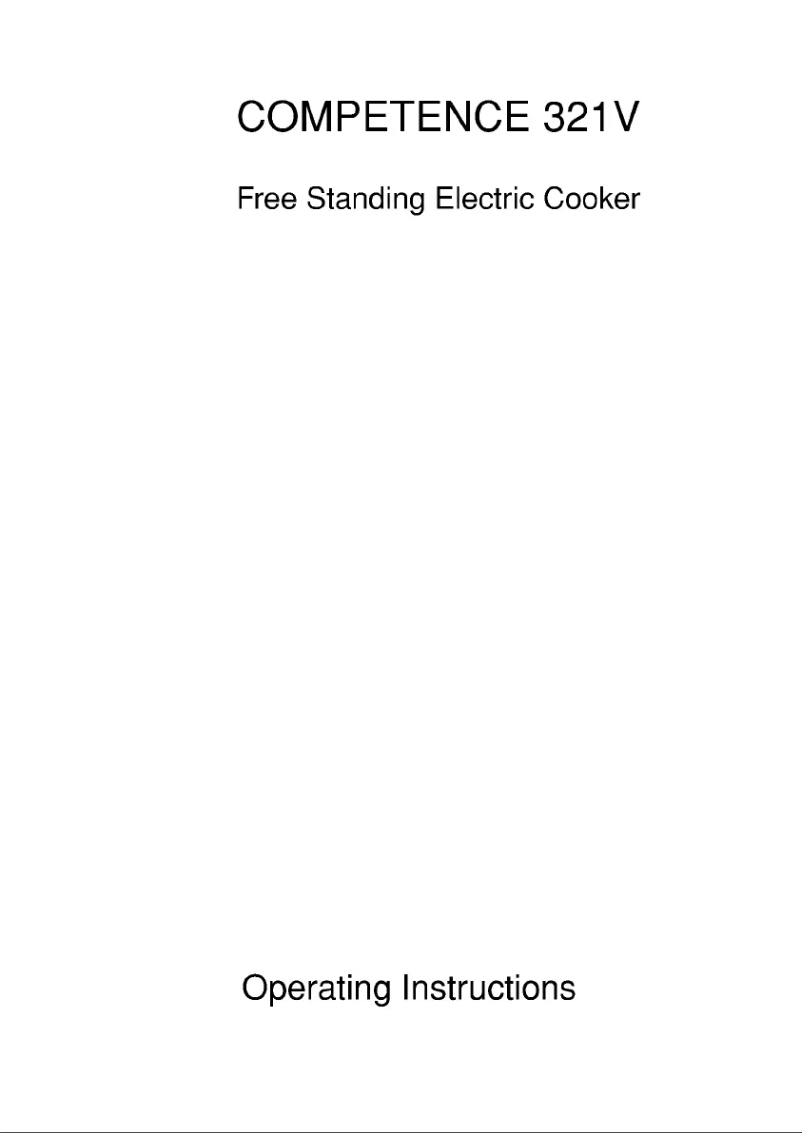 Page n°1 - Manuel utilisateur AEG Competence 321 V W