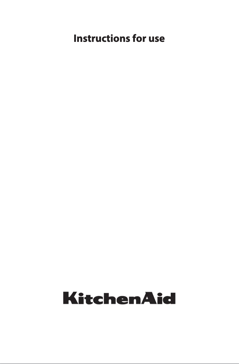Page n°1 - Manuel utilisateur KitchenAid KOLCP 60600