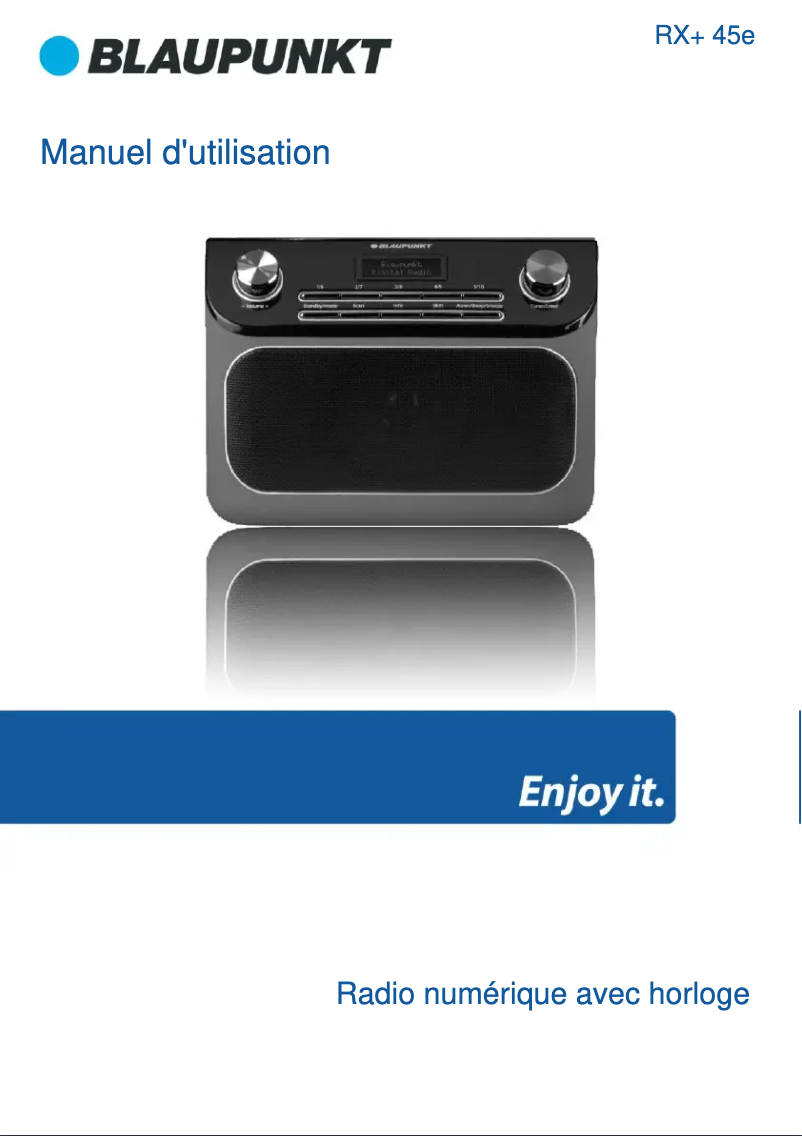 Page 1 de la notice Manuel utilisateur Blaupunkt RX+ 45e
