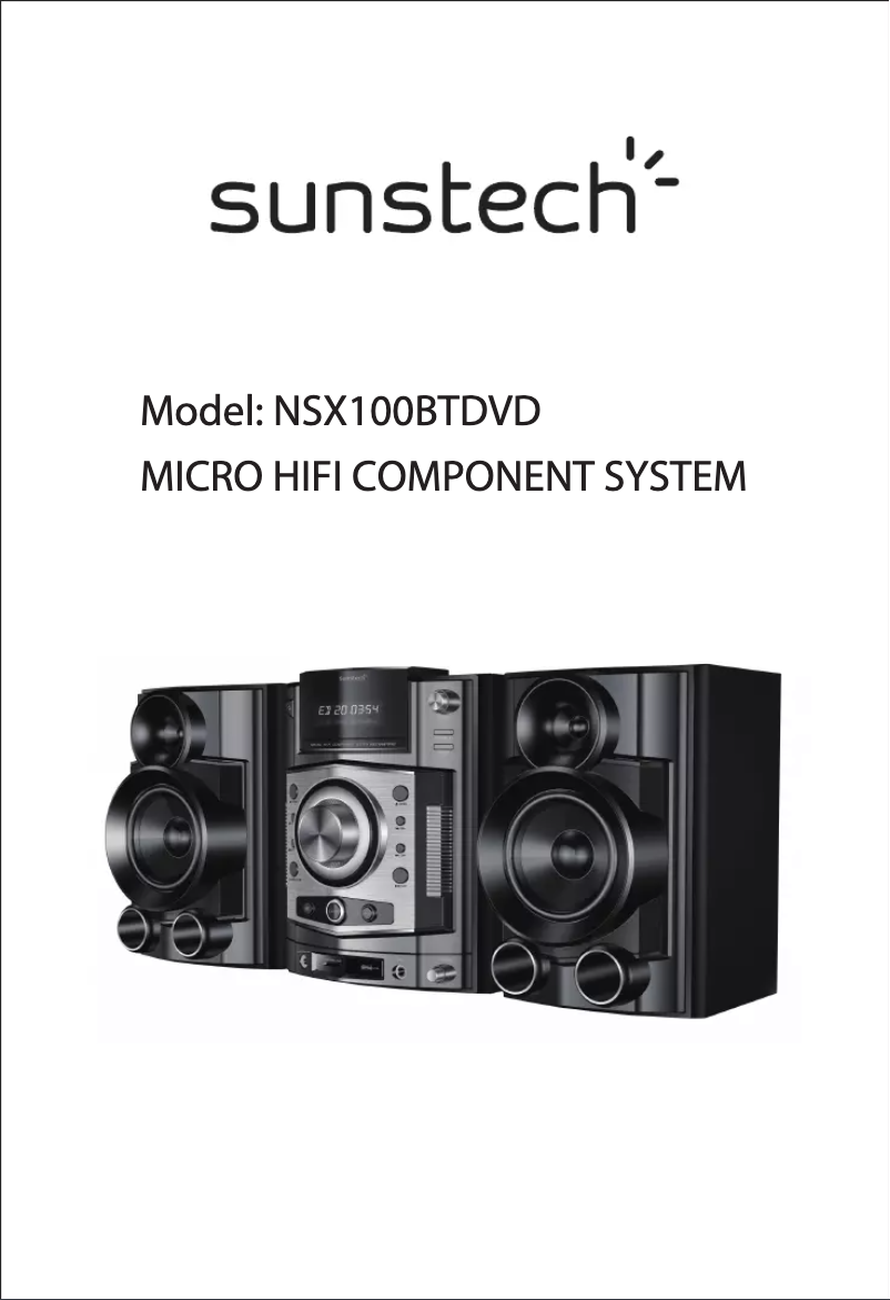 Page 1 de la notice Manuel utilisateur Sunstech NSX100BTDVD