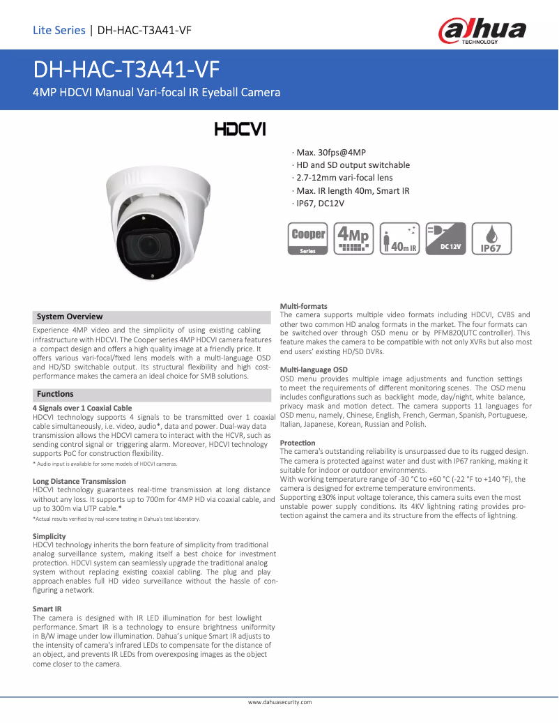 Image de la première page du manuel de l'appareil HAC-T3A41-VF