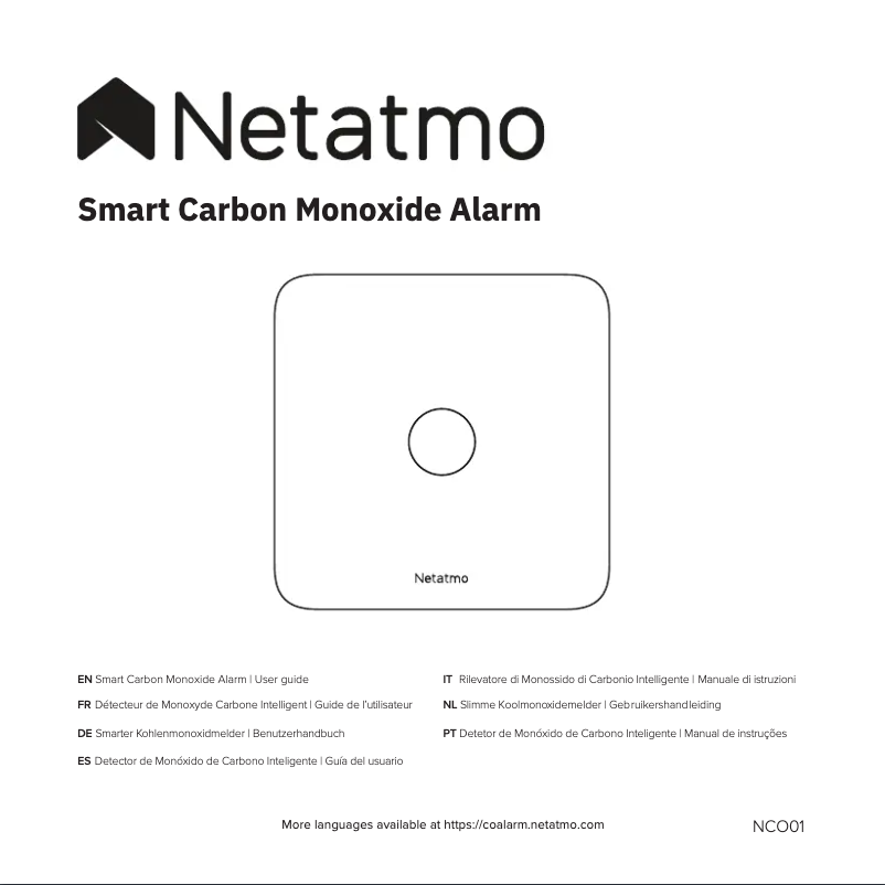 Página 1 del manual Manual de usuario Netatmo Smart Carbon Monoxide Alarm