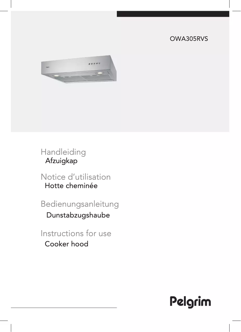 Page 1 de la notice Manuel utilisateur Pelgrim OWA305RVS