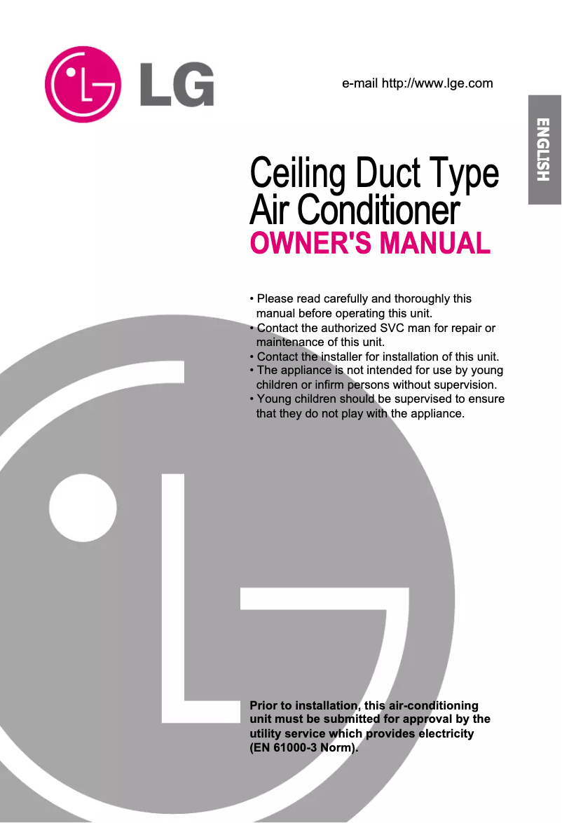 Page n°1 - Manuel utilisateur LG LBUE4881HL