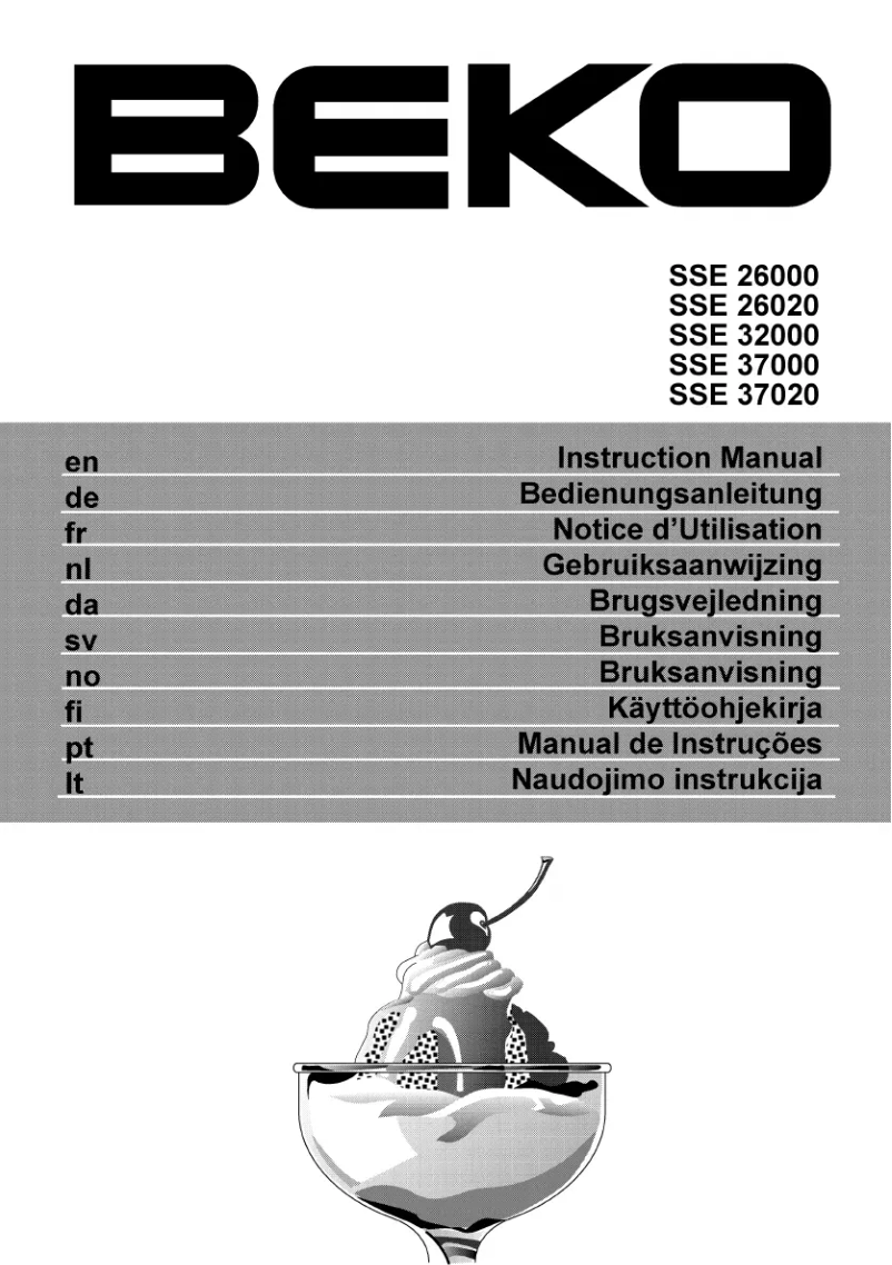 Image de la première page du manuel de l'appareil SSE 32000