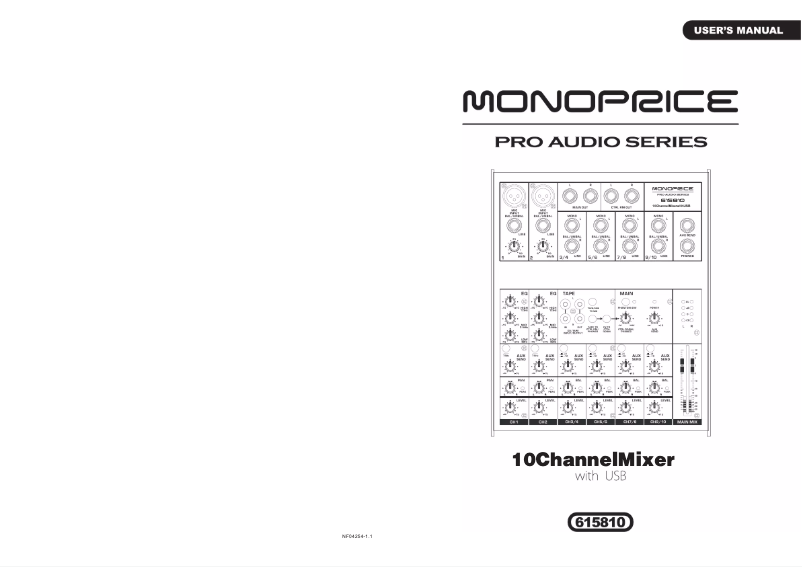 Página 1 del manual Manual de usuario Monoprice 615810