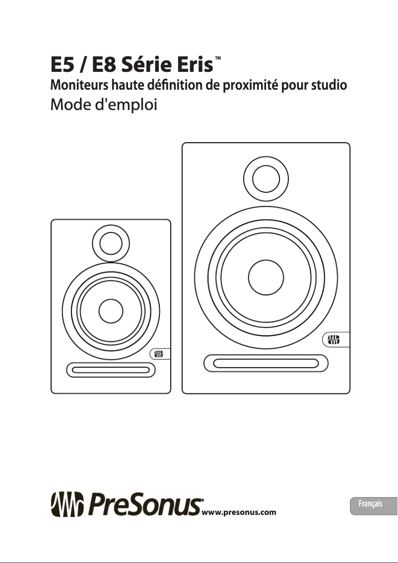 Page n°1 - Manuel utilisateur PreSonus Eris E5