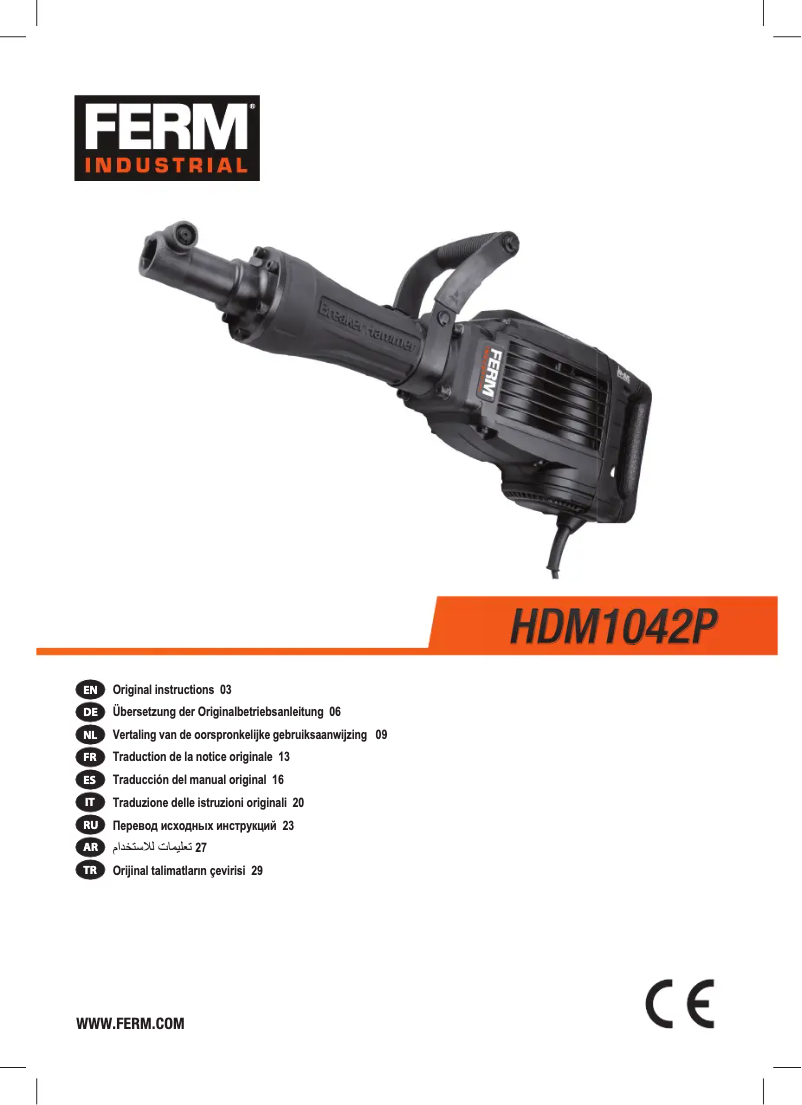 Page 1 de la notice Manuel utilisateur Ferm HDM1042P