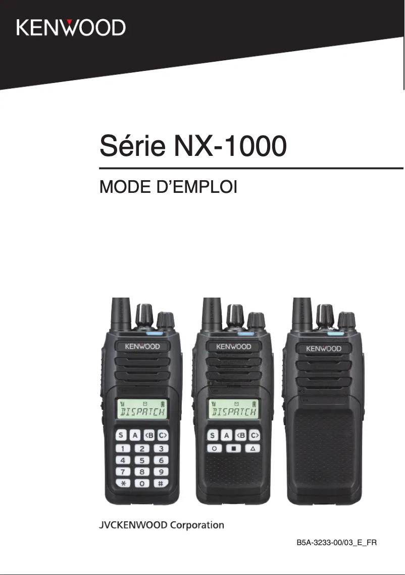 Image de la première page du manuel de l'appareil NX-1300